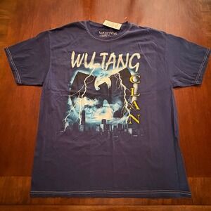 NWT Wu-Tang Clan Lightning City Skyline Graphic Tee Blue - Men's Size Medium